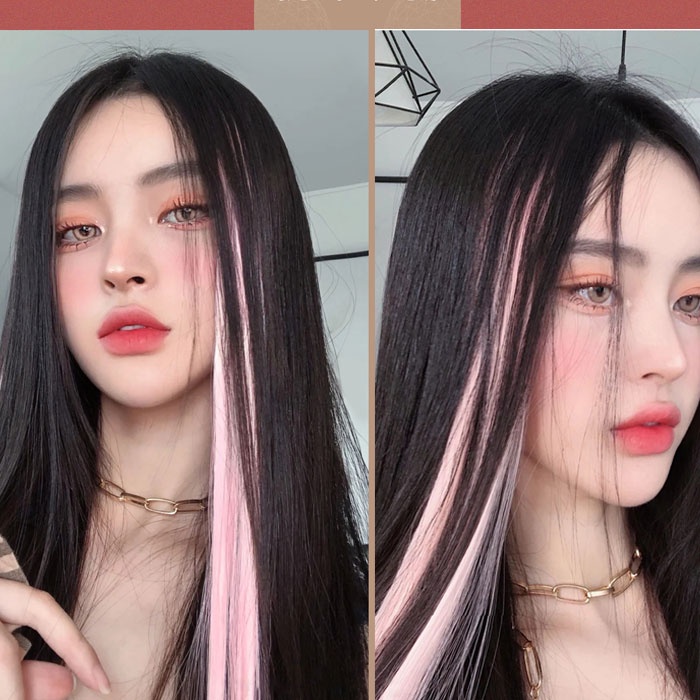 Tóc giả kẹp phím highlight Khami Beauty, đủ màu, dài 60cm