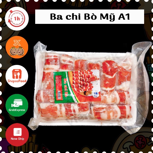 1 khay ba chỉ bò Mỹ 500g siêu ngon giá sỉ
