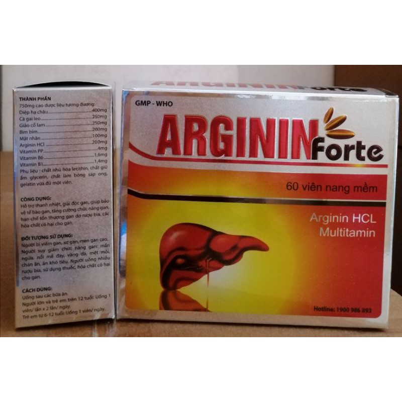 Viên uống giải độc gan, mát gan ARGININ FORTE.