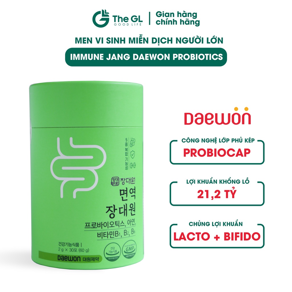 Men vi sinh người lớn Jang Daewon Hàn Quốc, Hỗ trợ người viêm đại tràng, ruột kích thích, táo bón lâu ngày - Hộp 30 gói