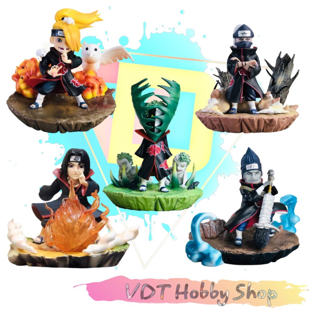 Mô hình nhân vật figure Akatsuki Deidara - Kisame - Itachi - Kakuru - Zetsu
