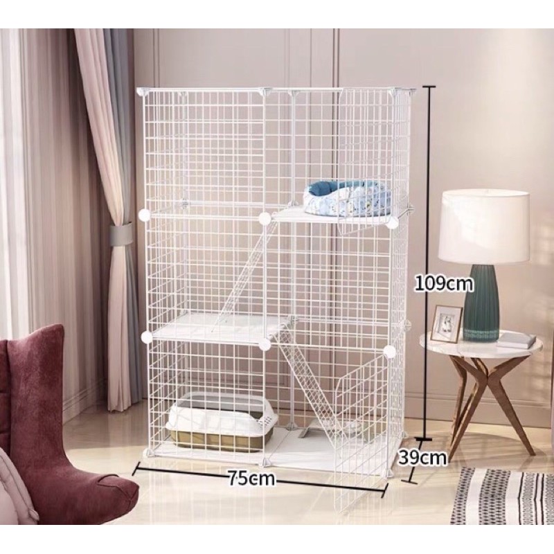 Chuồng mèo 3 tầng lắp ghép dành cho 1-2 bé cưng