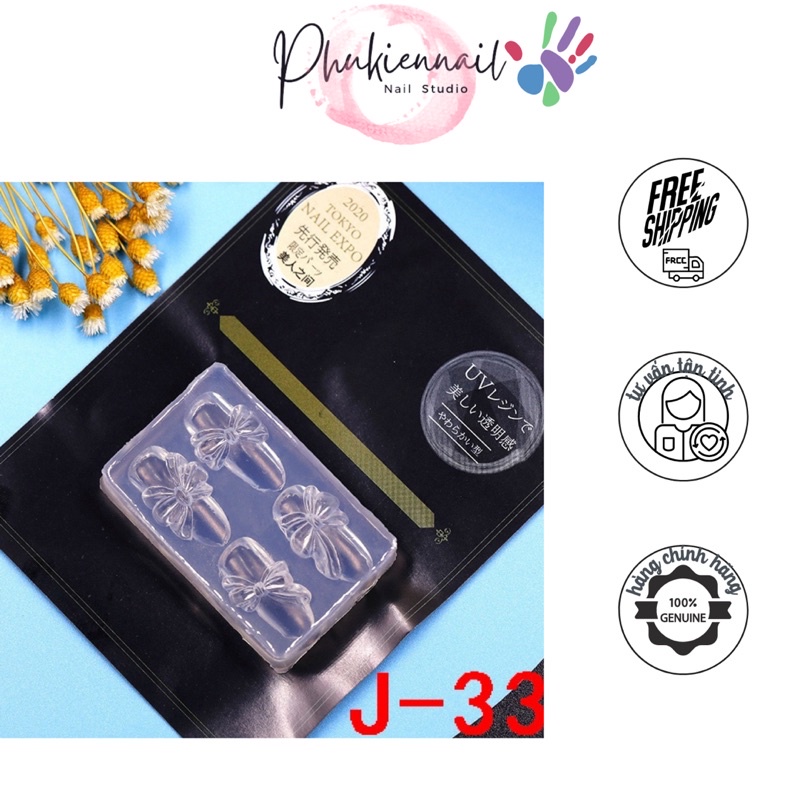 Khuoon silicon đúc charm nail các kiểu