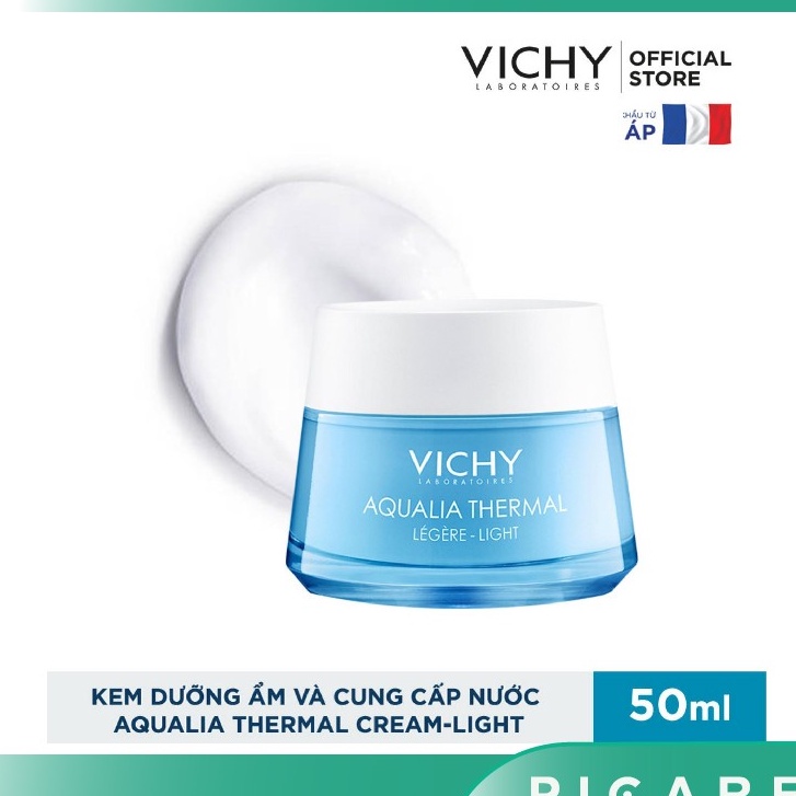 Kem dưỡng ẩm cho da thường đến da khô Vichy Aqualia Thermal Rehydrating Light Cream 50ml