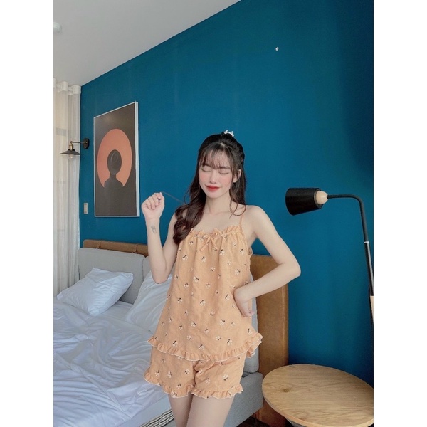 ĐỒ BỘ 2 DÂY LỤA CUTE LẮM LUÔN