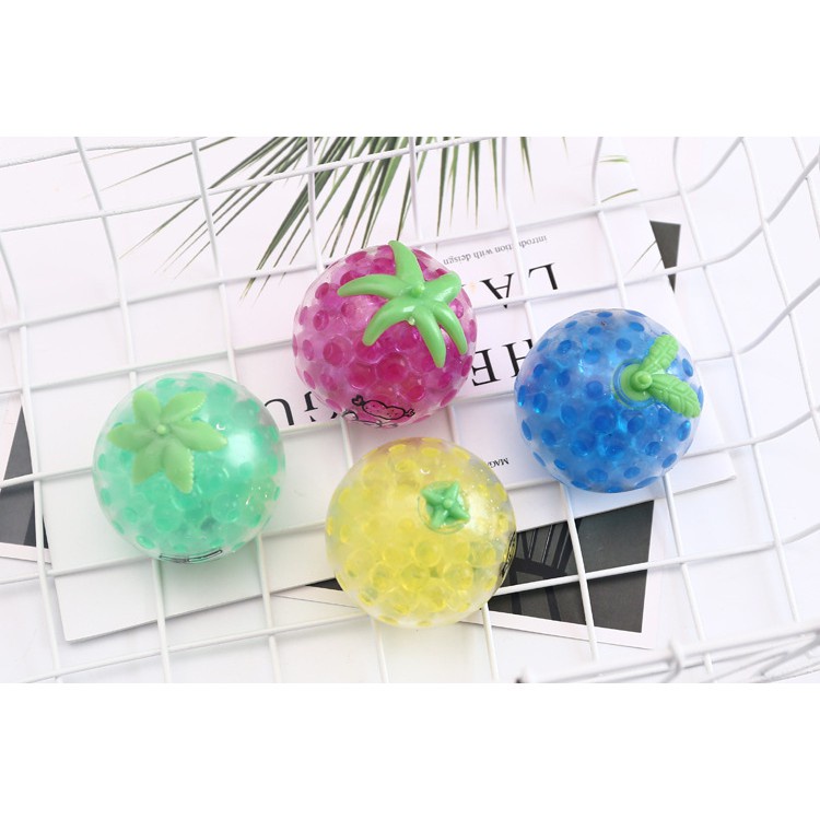 Hoa quả  bóp DCB14 dâu cam nho chanh squishy ball