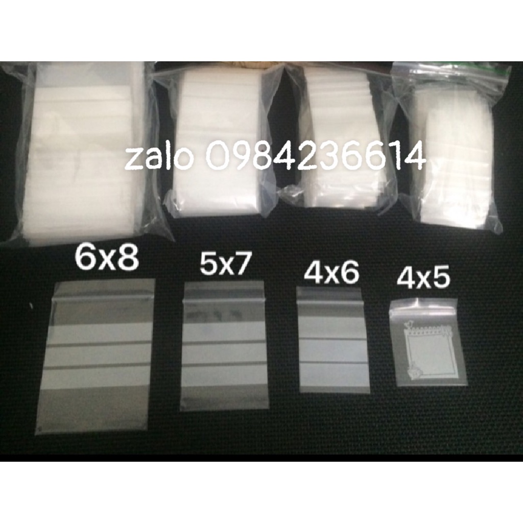 10 chiếc túi zip chỉ trắng viết chữ lên được
