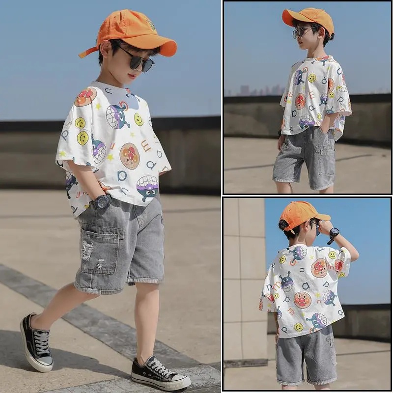 Bộ 2 Món Áo Thun + Quần Short Thời Trang Cho Bé Từ 3 Đến 4-5 - 6-7 - 8-9 - 10-11 - 12 Tuổi