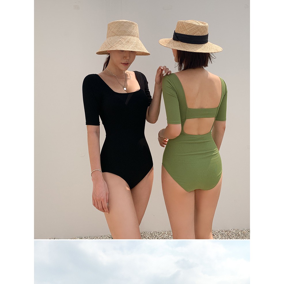 Bikini một mảnh hở lưng phong cách hàn quốc
