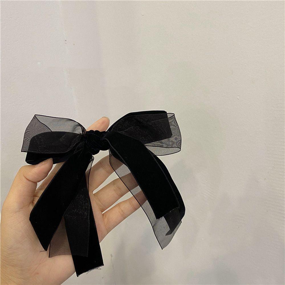 Kẹp Tóc Nơ Ruy Băng Cỡ Lớn Phong Cách Vintage Ngọt Ngào Cho Nữ