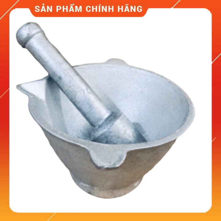 Bộ Cối Chày Gang Nguyên Khối Hàng Đẹp Loại 1