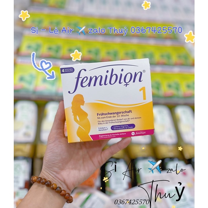 (Hàng đủ bill) Vitamin tổng hợp bầu FEMIBION số 1 ,2 ,3 của Đức