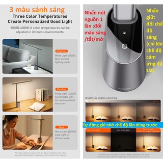 Đèn đọc sách để bàn dạng gập Baseus DGZG-02 (Smart Light)