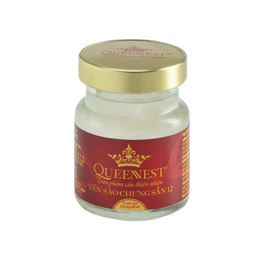 Yến sào chưng sẵn QUEENNEST 12% (Hộp 6 Hũ x 70ml)