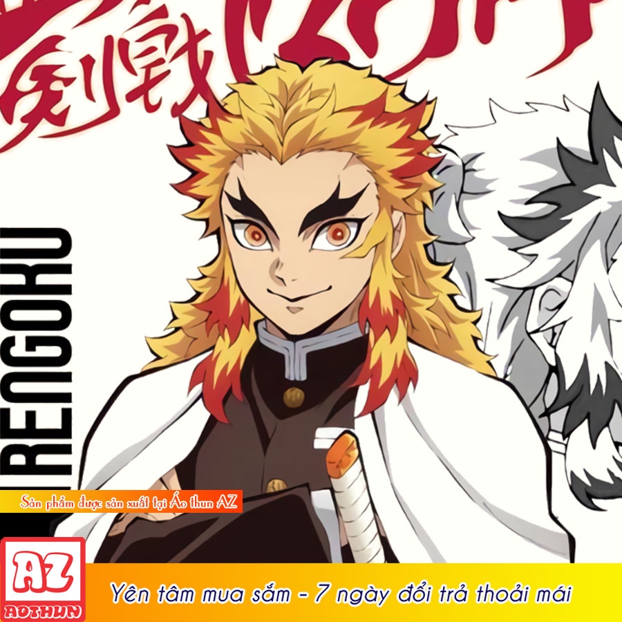 Áo thun nam in hình Rengoku Kyoujurou Viêm đế - Kimetsu no Yaiba M3032