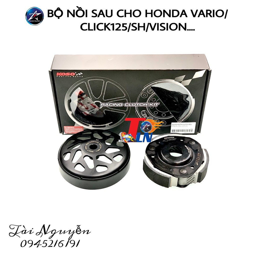 BỘ CHUÔNG NỒI VÀ BỐ BA CÀNG KOSO VARIO/CLICK 125/150i