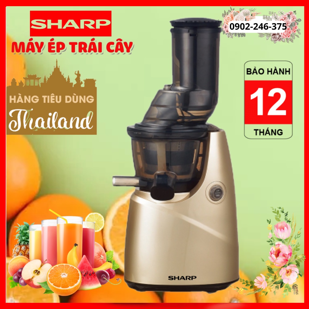 Máy Ép Chậm Trái Cây SHARP KS-689 Hàng Chính Hãng, Công Suất Lớn 250W Ép Nguyên Trái Siêu Kiệt, Bảo Hành 12 Tháng