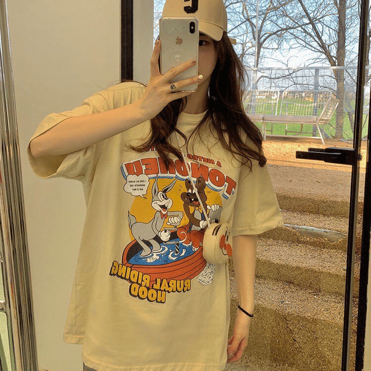 (HCM) ÁO THUN NỮ FORM RỘNG THỜI TRANG HÀN QUỐC - SIÊU XỊN XÒ , THỜI TRANG CÁ TÍNH HOTTREND GENZ SIÊU HOT KME FASHION