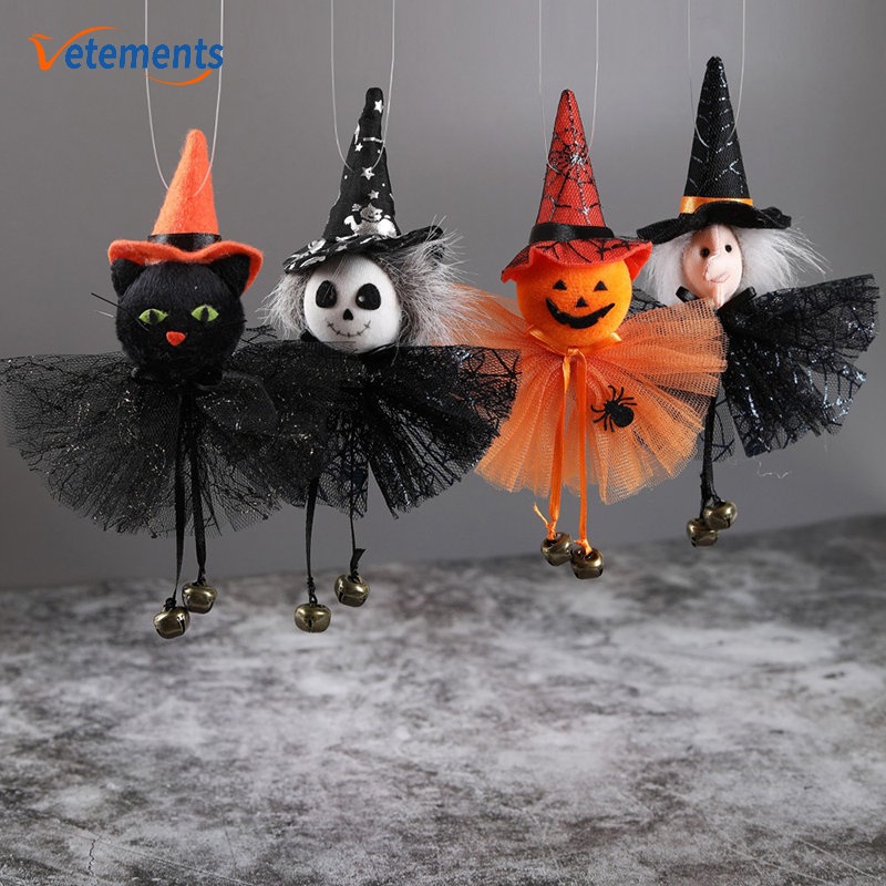 Mô Hình Búp Bê Phù Thủy Bí Ngô Cổ Điển Treo Trang Trí Lễ Hội Halloween