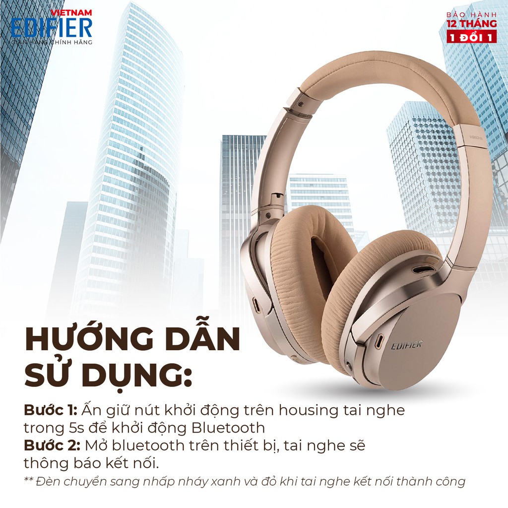 Tai nghe Bluetooth EDIFIER W860NB 45 giờ phát nhạc liên tục Chống ồn Hàng phân phối chính hãng Bảo hành 12 tháng 1 đổi 1 | BigBuy360 - bigbuy360.vn