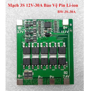 Mạch 3S 12V-30A Bảo Vệ Pin Li-ion BW-3S-30A