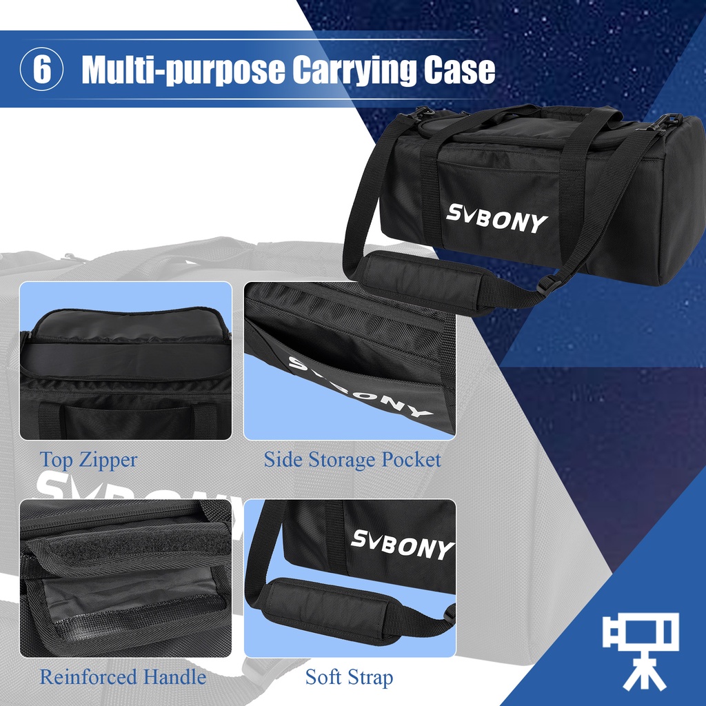 Túi Đựng Kính Thiên Văn SVBONY SV212 Chống Sốc Đa Năng Có Dây Đeo Vai Và Dây Đeo Tay