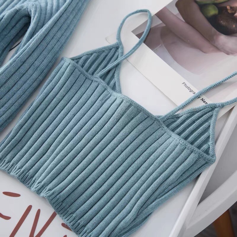 Set áo len xanh Zara