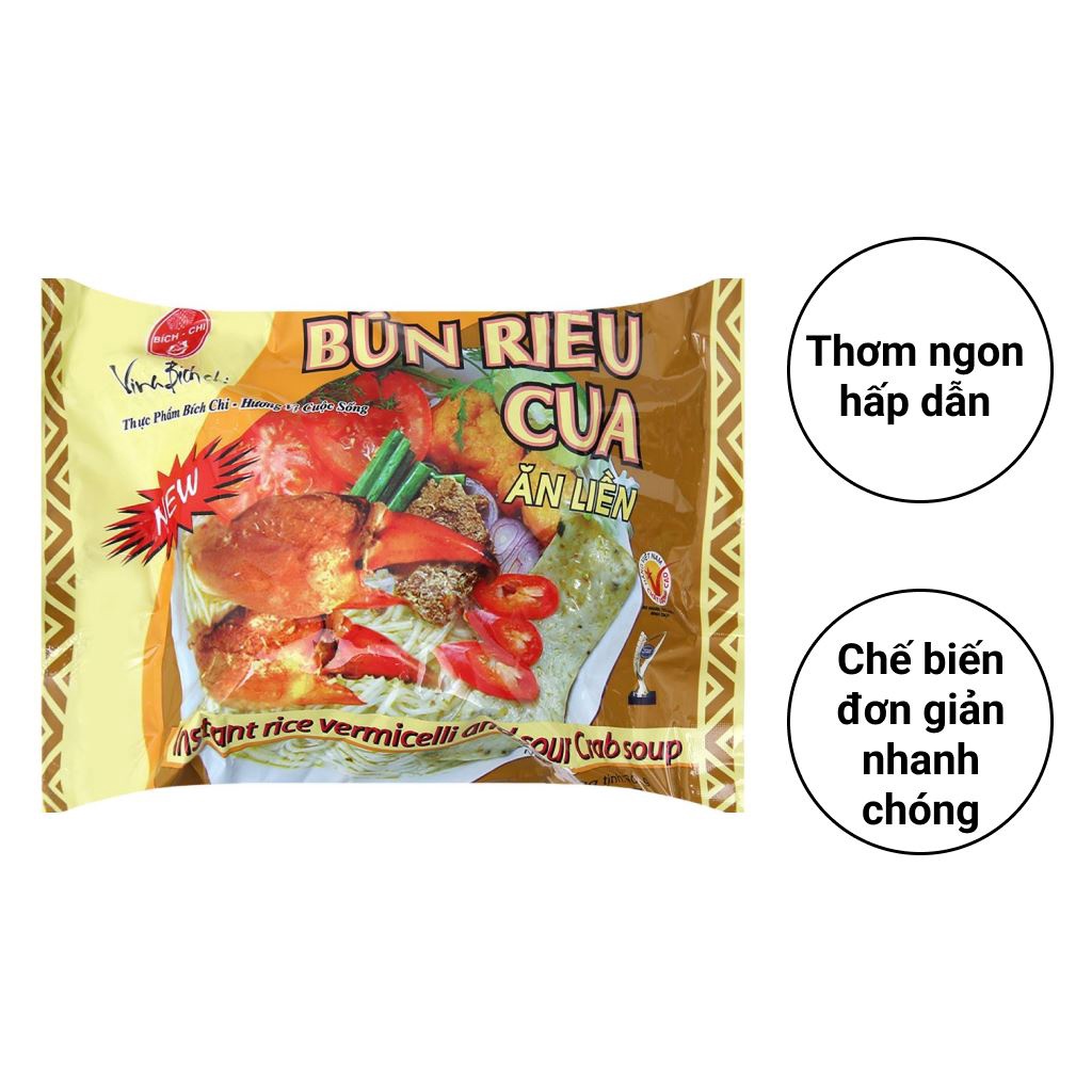 Thùng 30 gói Bún riêu cua vina Bích Chi