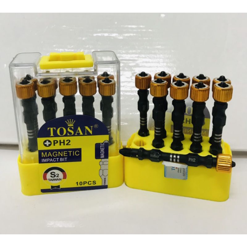 Mũi vít Makita YTB 2 đầu trắng nâu siêu cứng bắn không mẻ đầu, đầu bắn vít, vít nam châm rẻ xịn bake nhật japan bắn tôn