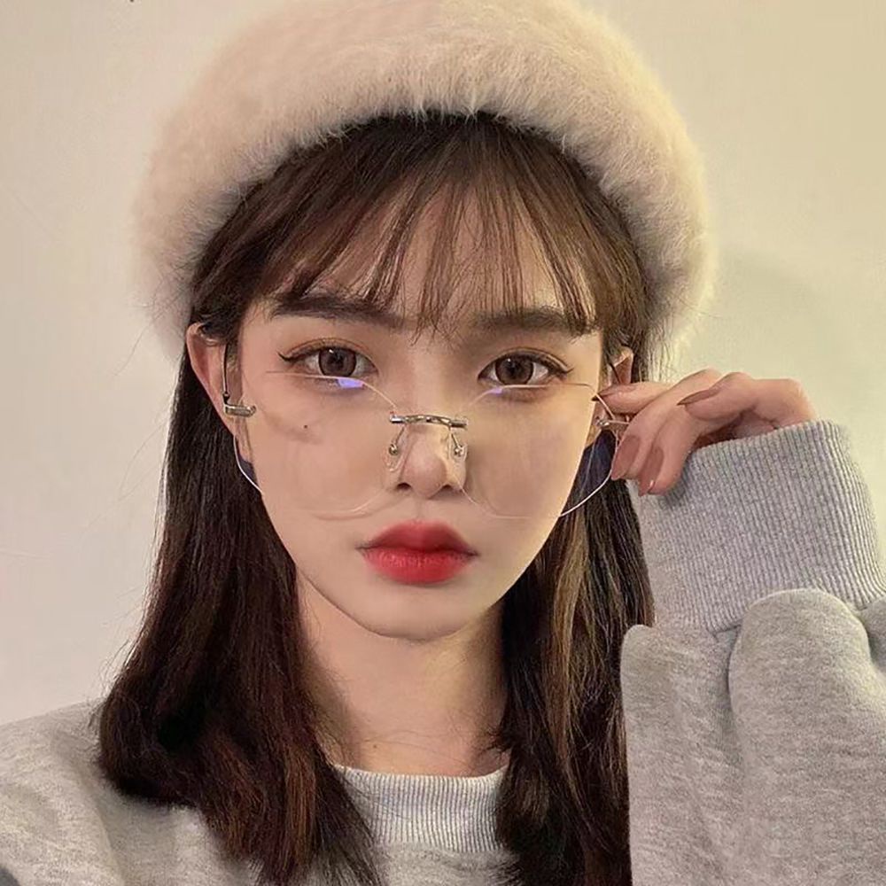 Mắt kính đọc sách gọng kim loại chống ánh sáng xanh phong cách Hàn Quốc