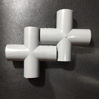 Chữ thập PVC phi 21, phi 27
