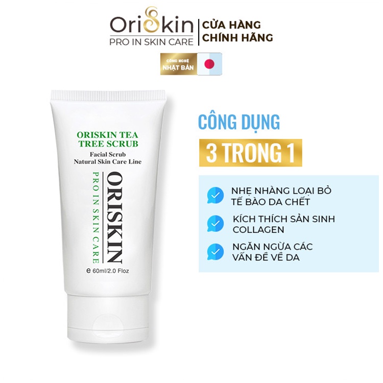 Kem Tẩy Tế Bào Chết Cho Da Mặt  Oriskin Tea Tree, Dưỡng Sáng Da Mặt, Loại Bỏ Lớp Bụi Bẩn, Cấp Ẩm Cho Da Khô.