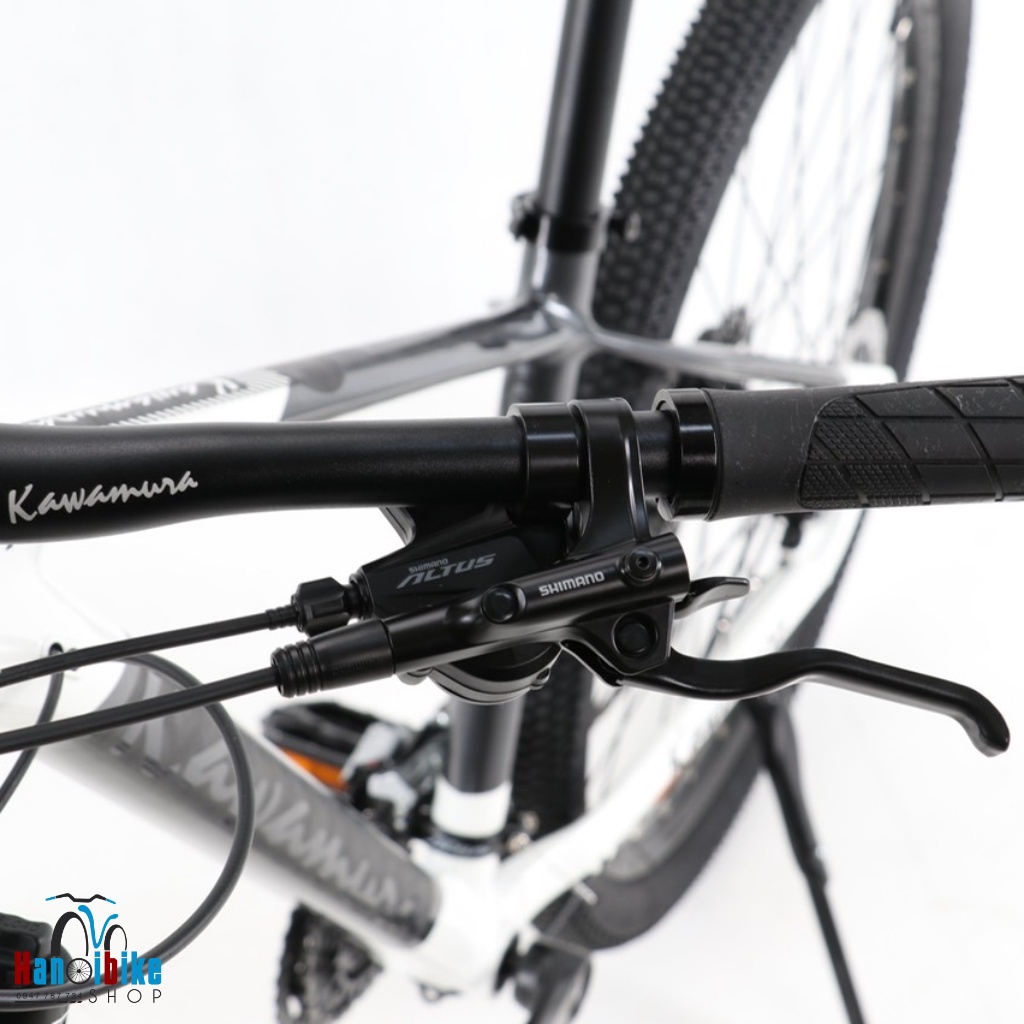 Xe đạp thể thao MTB Kawamura Misu 5 27 speed phanh dầu màu Xanh ghi