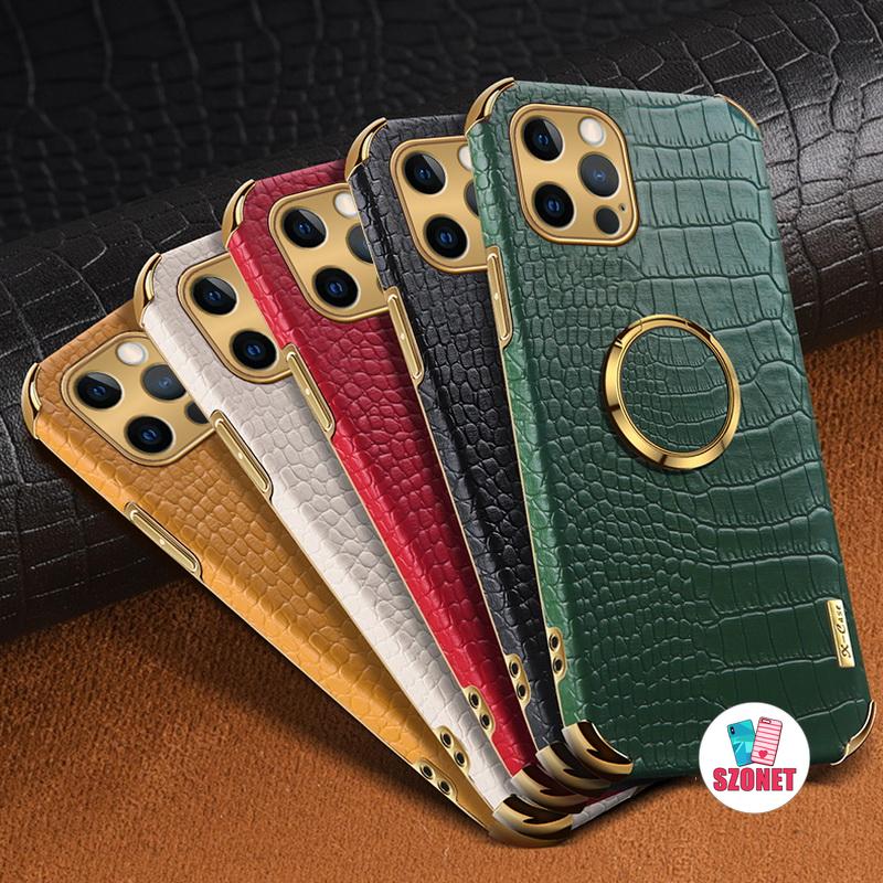 Ốp Điện Thoại Da Cá Sấu Có Đế Đỡ Cho iPhone 14 13 12 Pro Max 11 XS XR X 8 7 6 6s Plus + SE 2020