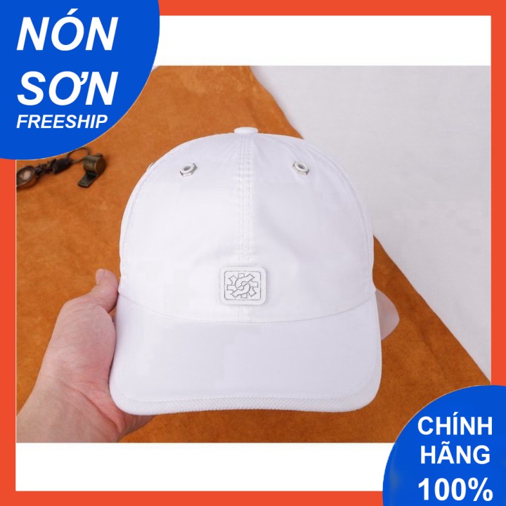 Mũ Lưỡi Trai Nón Sơn Vải Dù Trắng Viền Trắng Logo Vuông Chính Hãng Hàng Chuẩn Tem 7 Màu Thời Trang Cao Cấp Mới 202