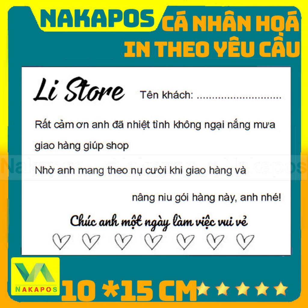 300 Tờ Tem ghi chú, tem note, hóa đơn in theo yêu cầu sẵn lớp dán