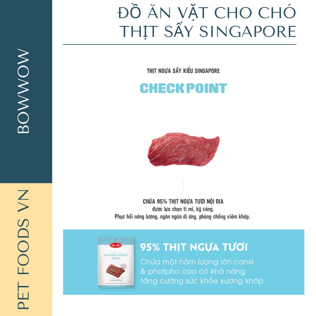 Thịt sấy kiểu Singapore cho chó BOWWOW 70g