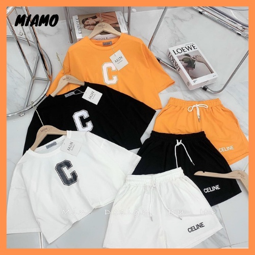 Set đồ bộ nữ croptop chữ C thời trang Miamo TP410