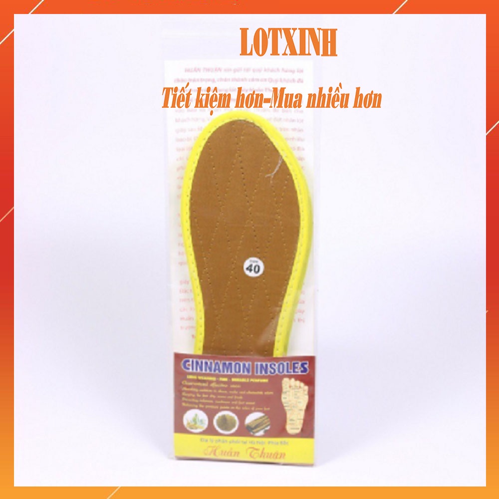 [1 đôi] Lót giày tăng chiều cao có hương quế khử mùi kháng khuẩn LOTXINH