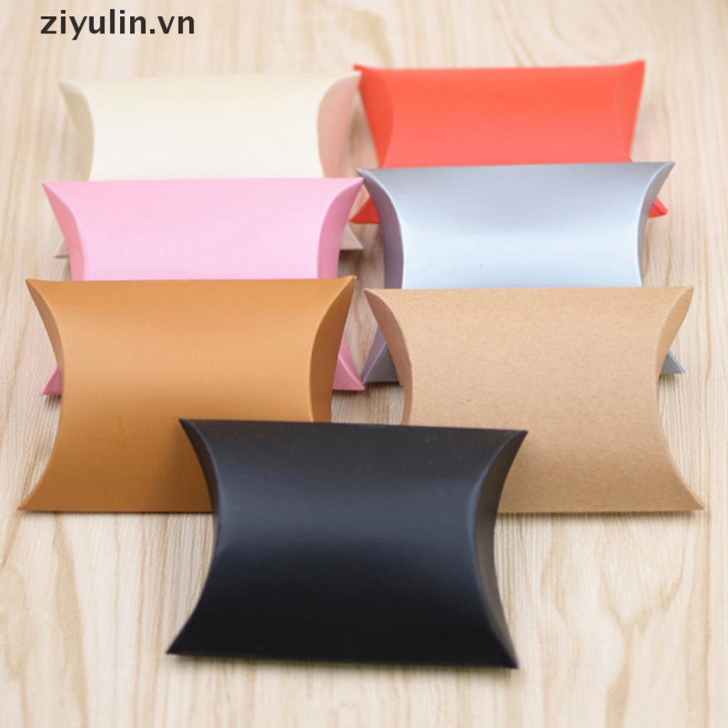 【ziyulin】 50pcs craft paper bags pillow box gift cake bread candy wedding party favor bag [VN]