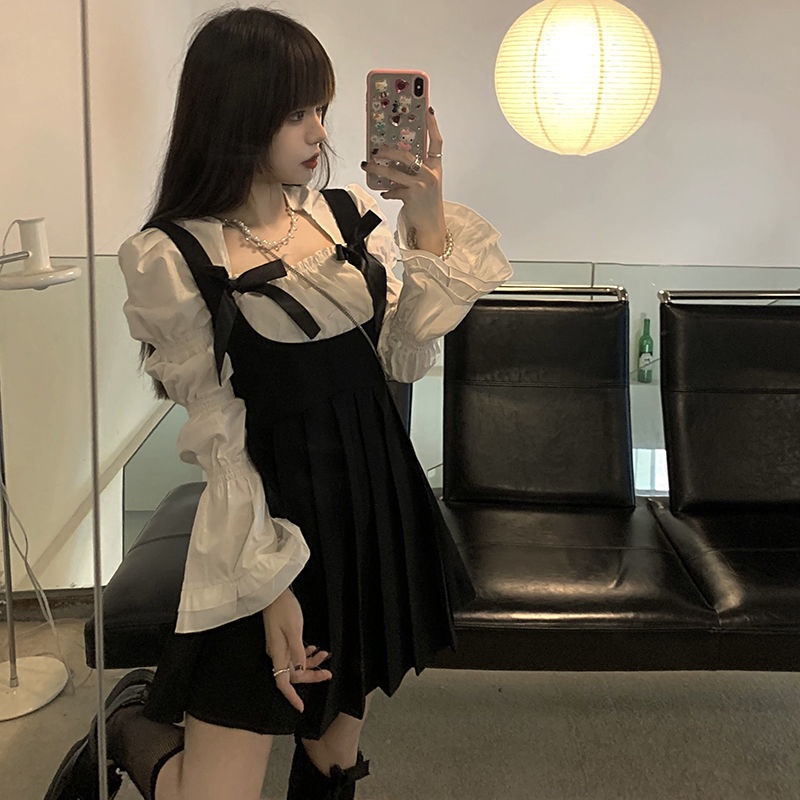 Áo sơ mi trắng/ Đầm yếm/ Set thời trang nữ 2021