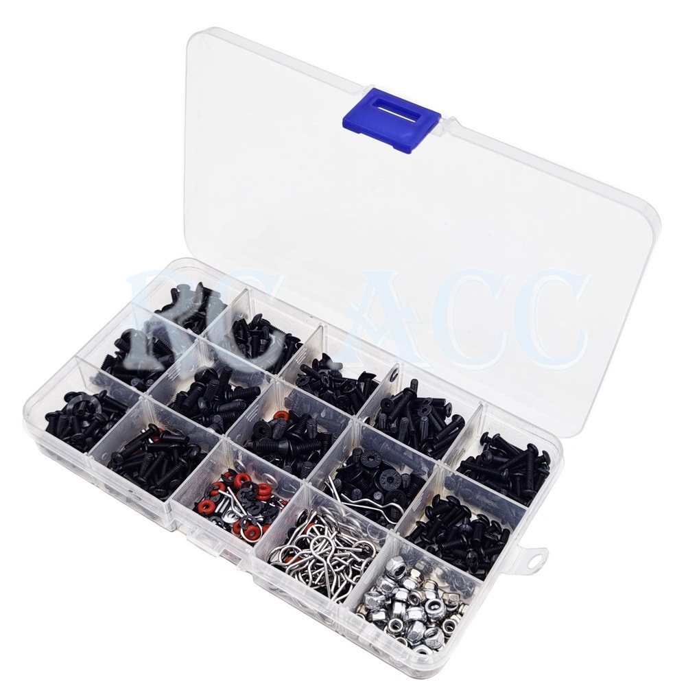 Bộ 500 Ốc Vít Sửa Chữa Cho Xe Điều Khiển Từ Xa 1/10 1/8 HSP Traxxas Trx4 Tamiya HPI Kyosho D90 SCX10