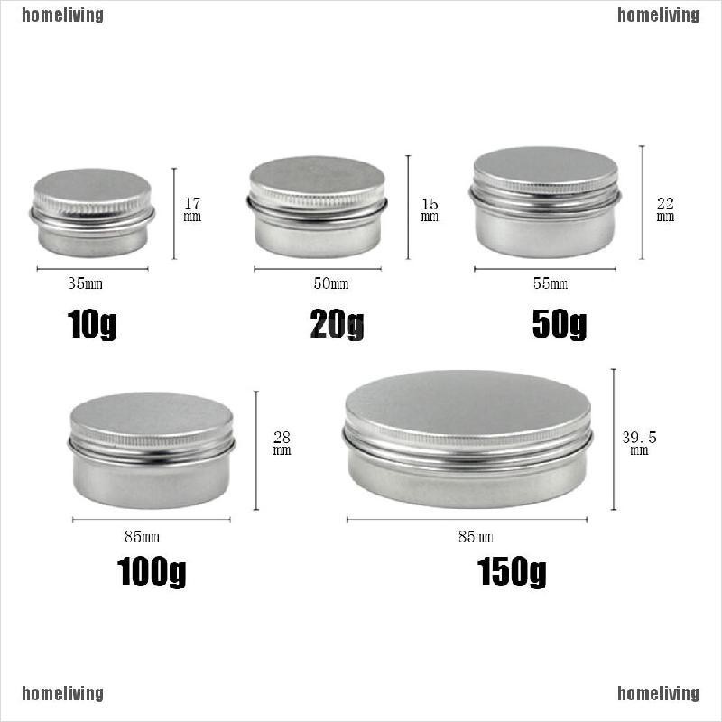 Hộp Thiếc Đựng Son Dưỡng Móng Tay Nghệ Thuật 10 / 20 / 50 / 100 / 150ML