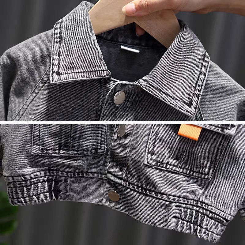 Mới Áo Khoác Denim Thời Trang 2022 Cá Tính Cho Bé Trai