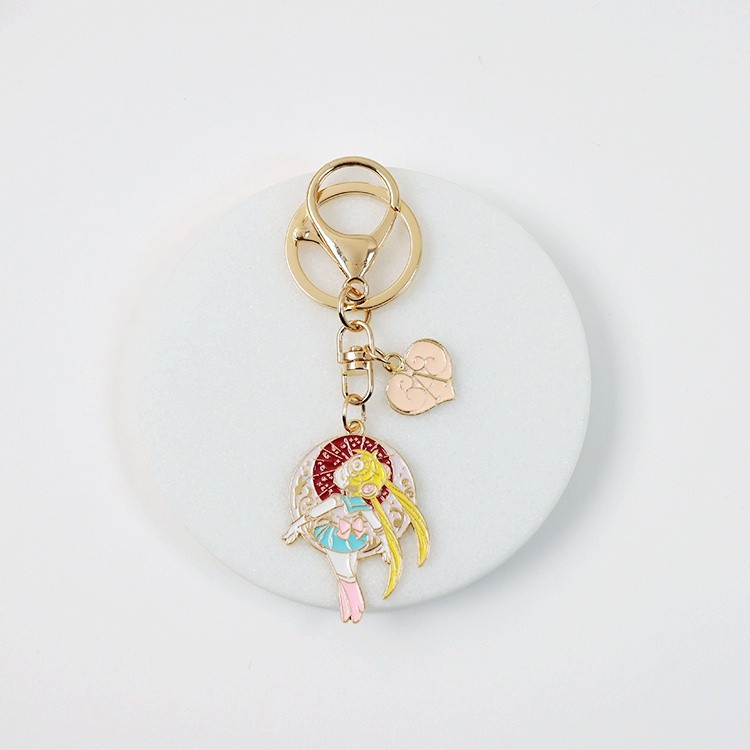 Bộ phụ kiện dây chuyền/ móc khóa nhân vật thủy thủ mặt trăng Sailor moon - PK023