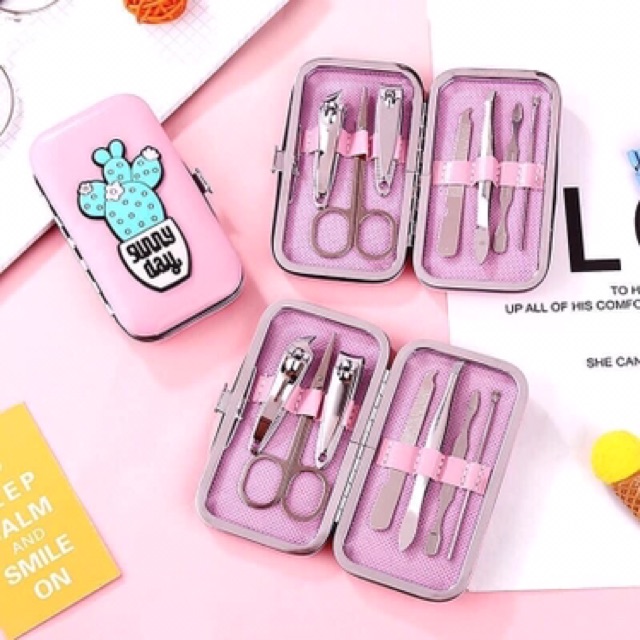 BỘ BẤM MÓNG TAY HOẠT HÌNH KUTE 7 MÓN