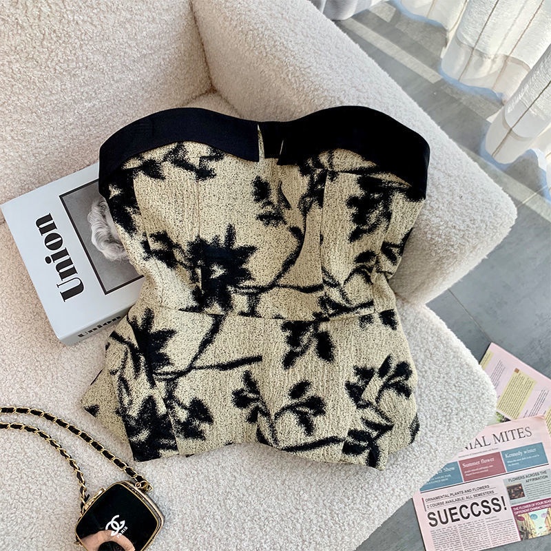 Áo Ống Hình Xương Cá Phong Cách Pháp Thời Trang Quyến Rũ Cho Nữ BCH01