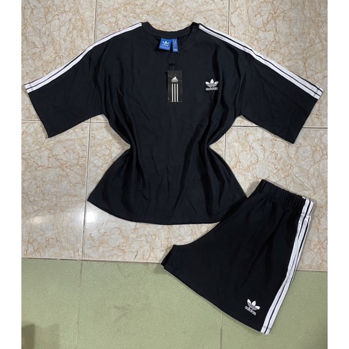 Set Bộ Adi das Xuất Xịn Cá Tính Đen Size S
