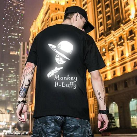 [ĐỘC QUYỀN] Áo Thun  Phản Quang  Nam Nữ In hình LUFFY , áo chất, đi đêm, đi phượt bao ngầu, nhìn đã mắt