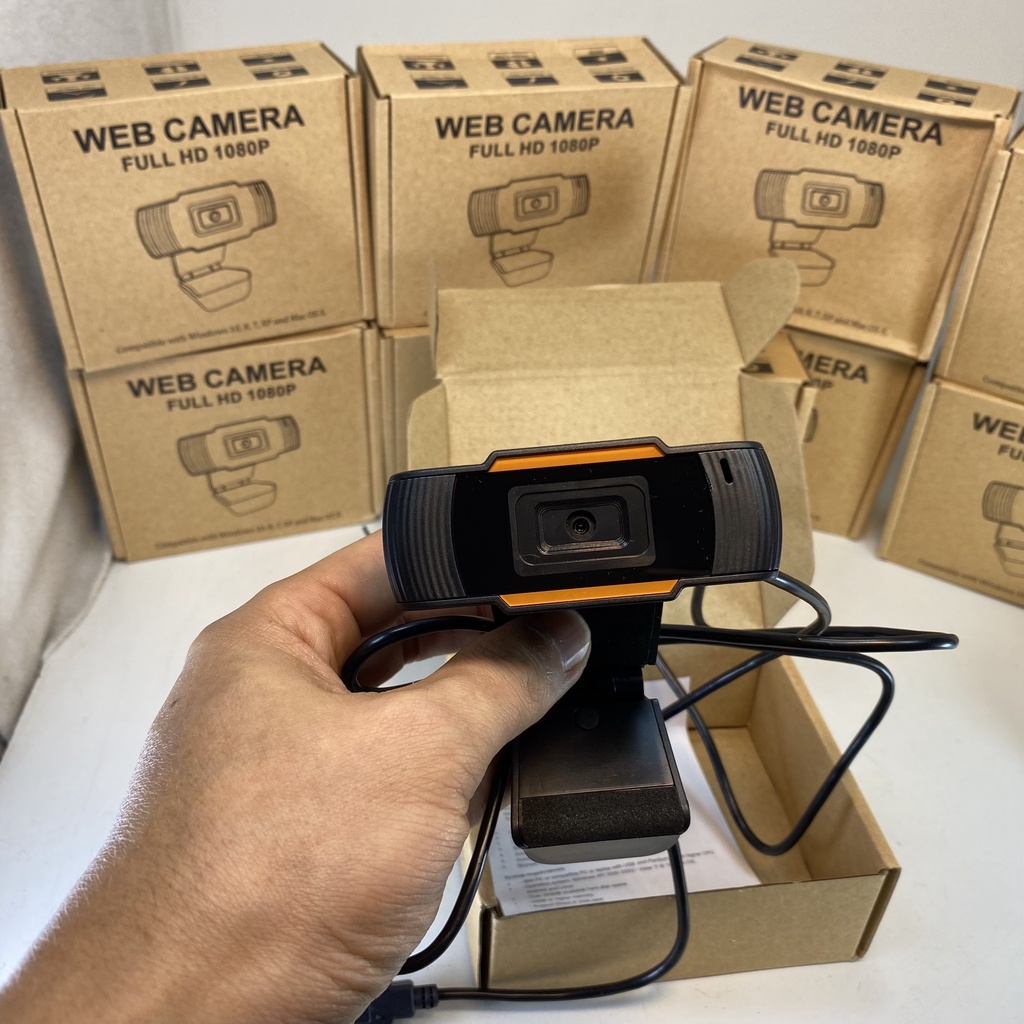 Webcam tích hợp microphone cho chất lượng âm thanh khớp hình ảnh fullHD 1080P new